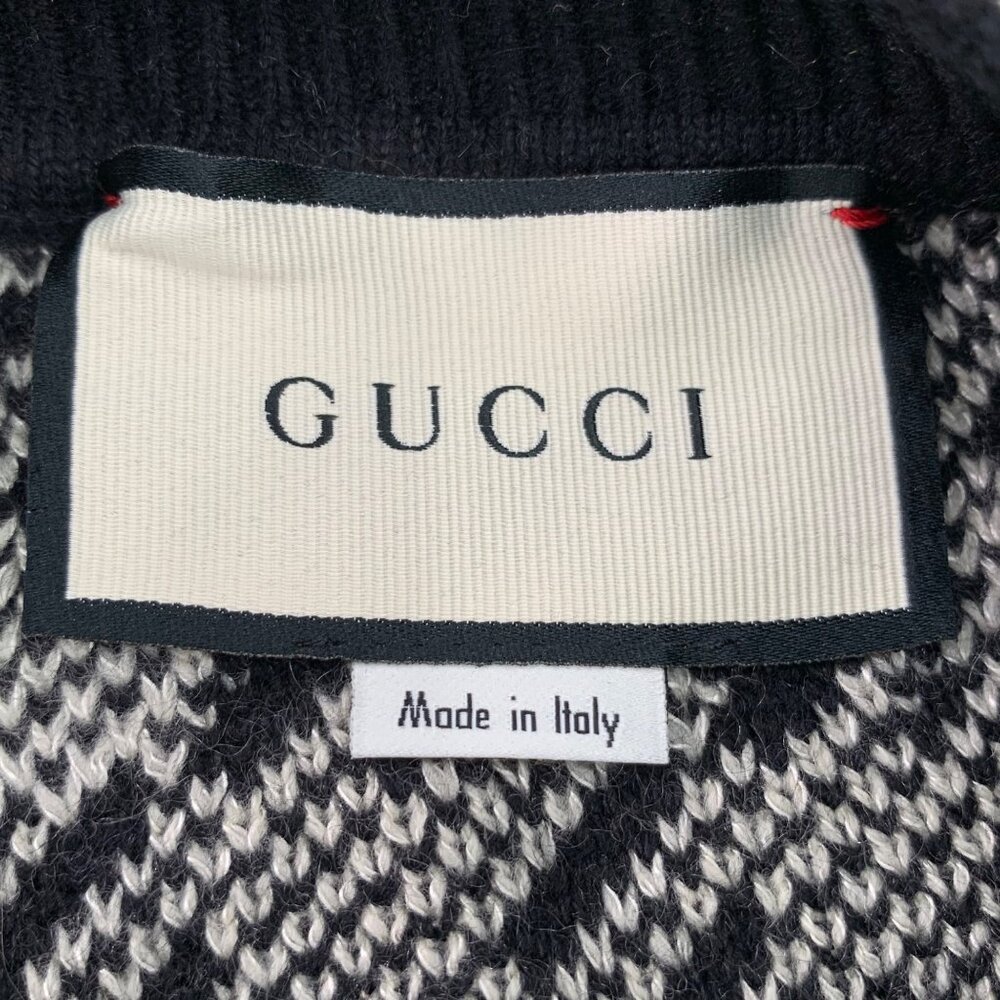 Gucci Colorblock Houndstooth Pattern Cashmere Cas… - image 5